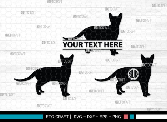 Download Cat Monogram, Cat Silhouette, Cat SVG - Cat monogram Collection