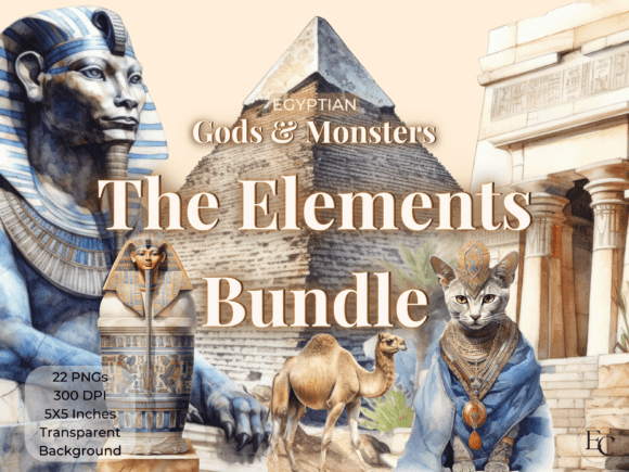 Download Egyptian Elements Watercolor Bundle - Premium Resources